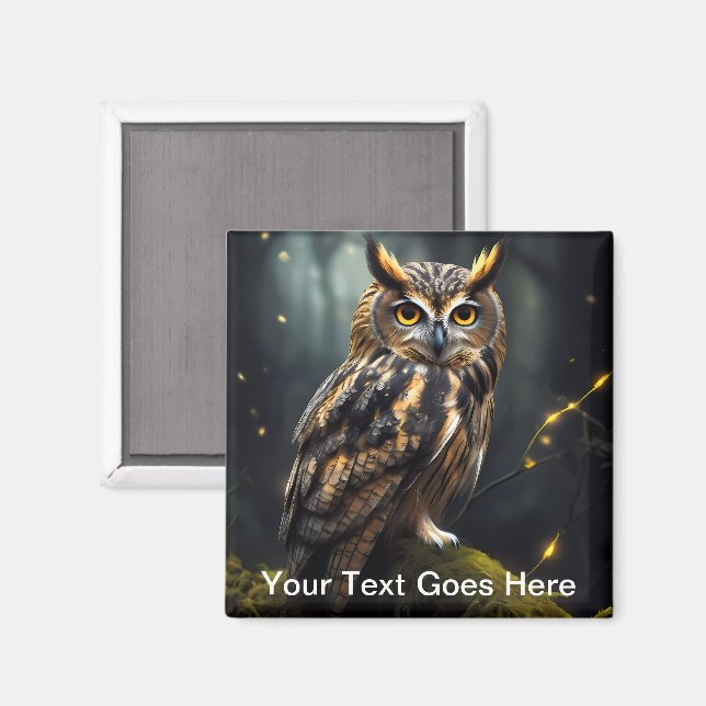 Owl ways Watching Over You fridge Magnet (Front/Back)
