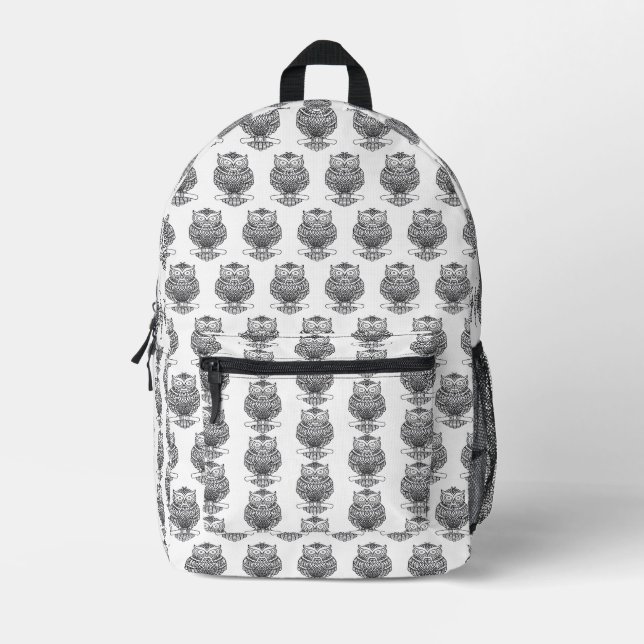 Owl (white) - Backpack (Front)