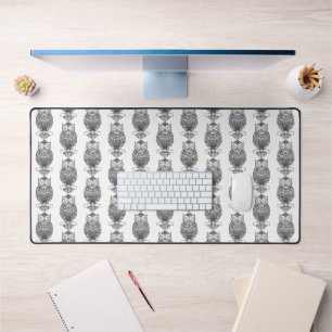 Owl (white) - Desk Mat