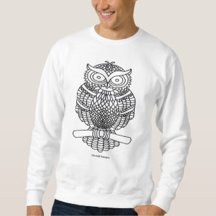 Owl (white) - Men's Sweatshirt