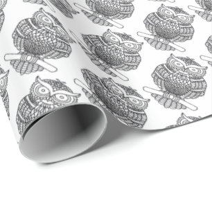 Owl (white) - Wrapping Paper