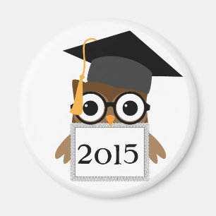 Owl wiht Glasses   Class Of 2015 Graduation Magnet