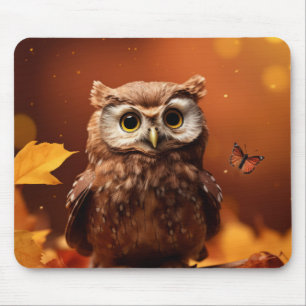 Owl Wild Bird Animal Tranquil Peaceful Mouse Mat
