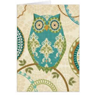 Owl with Circular Patterns