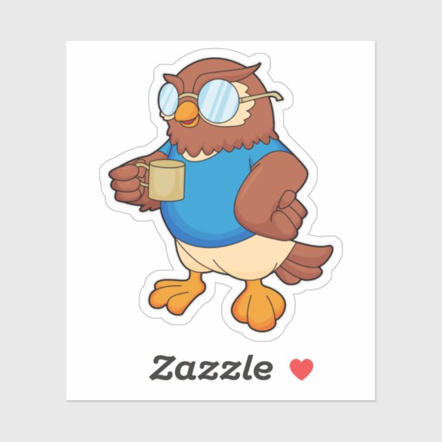 Owl with Coffee mug (Sheet)