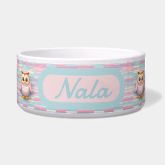 Owl with cross stripes pattern pastel colored patt