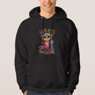 owl with flowers cute owls flying animal morning b hoodie