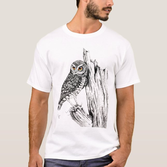 Owl With Grasshopper Shirt (Front)