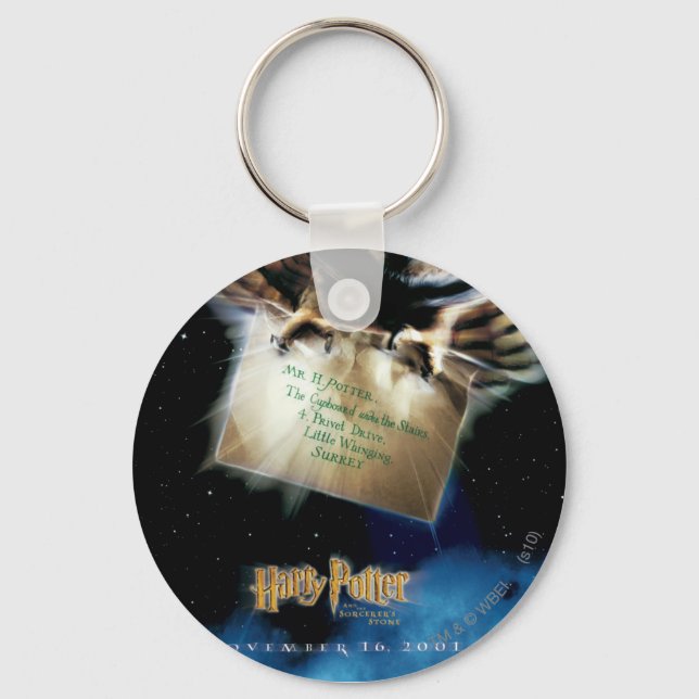Owl with Letter Movie Poster Key Ring (Front)