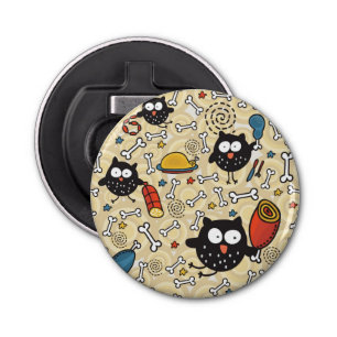Owl with Meat Pattern Bottle Opener