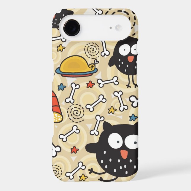 Owl with Meat Pattern Case-Mate iPhone Case (Back)