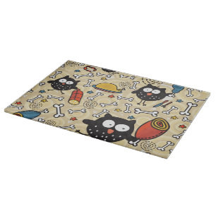 Owl with Meat Pattern Cutting Board