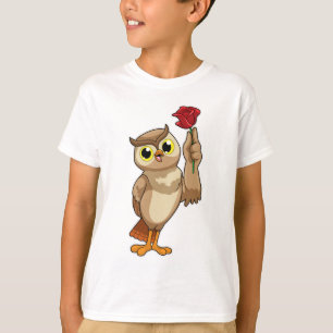 Owl with Rose T-Shirt