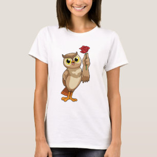 Owl with Rose T-Shirt