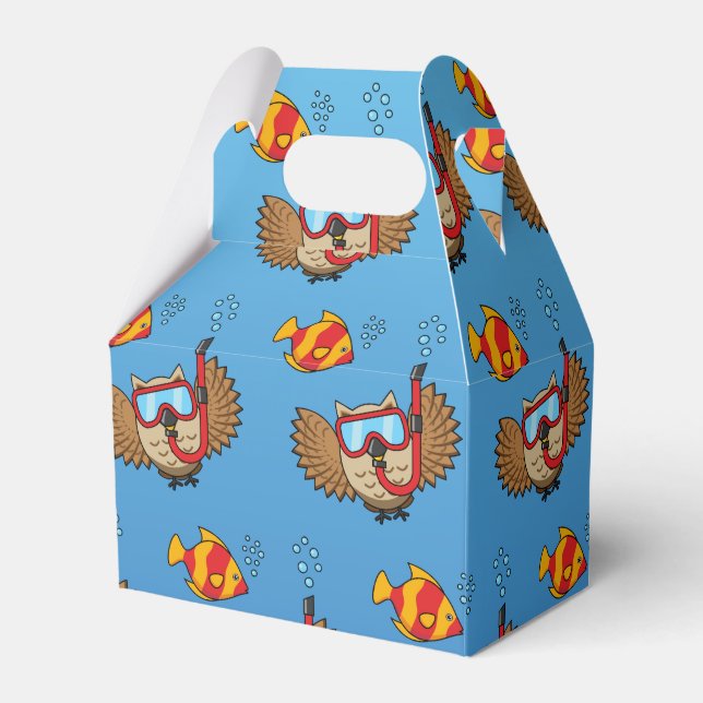 Owl with Snorkel Mask and Tropical Fish Favour Box (Front Side)