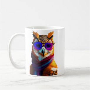 Owl with sunglasses  coffee mug