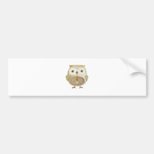Owl with Tie Bumper Sticker