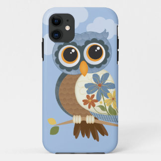 Owl with Vintage Flowers iPhone 11 Case