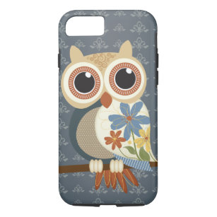 Owl with Vintage Flowers iPhone 7 case