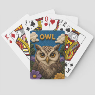Owl Wooded Hollow Modern KlayKoo Playing Cards