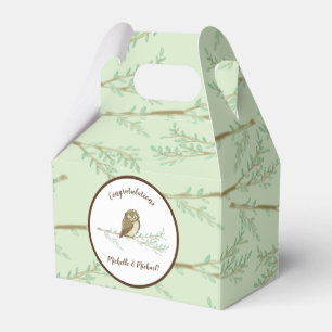 Owl Woodland Animal Baby Shower Favour Box