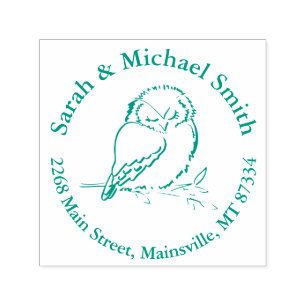 Owl Woodland Animal Baby Shower Self-inking Stamp