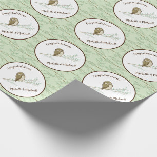 Owl Woodland Animal Baby Shower Wrapping Paper