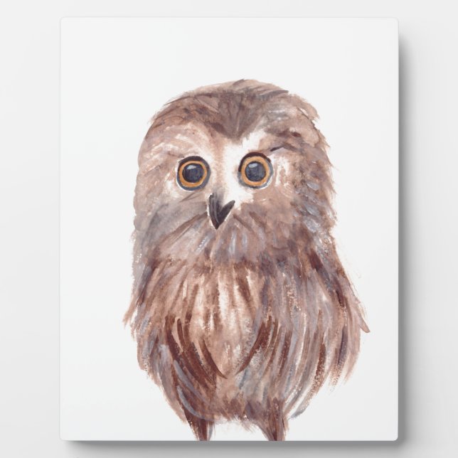 Owl woodland bird plaque (Front)