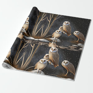 owl wrapping paper