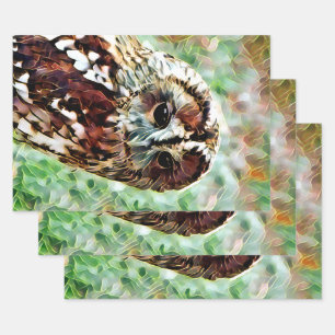 OWL WRAPPING PAPER SHEET