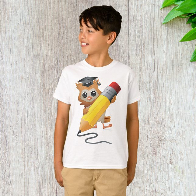 Owl Writing T-Shirt (Creator Uploaded)
