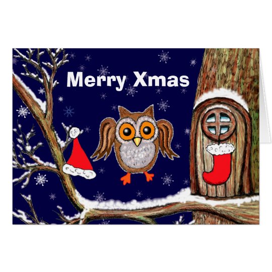 Owl Xmas Card