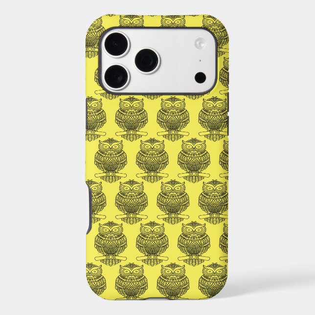 Owl (yellow) - iPhone (16 Pro Max) Case (Back)