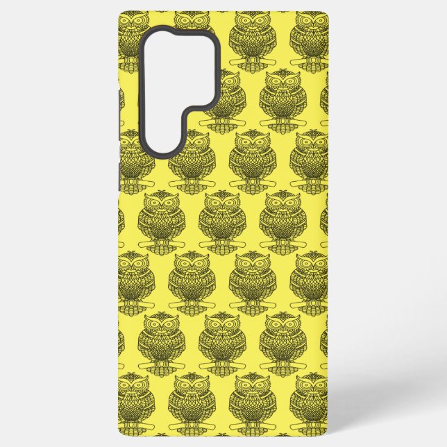 Owl (yellow) - Samsung Case (Back)