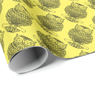 Owl (yellow) - Wrapping Paper