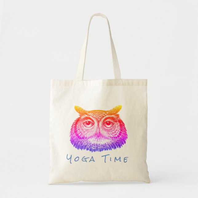 Owl Yoga Time Tote Bag (Front)
