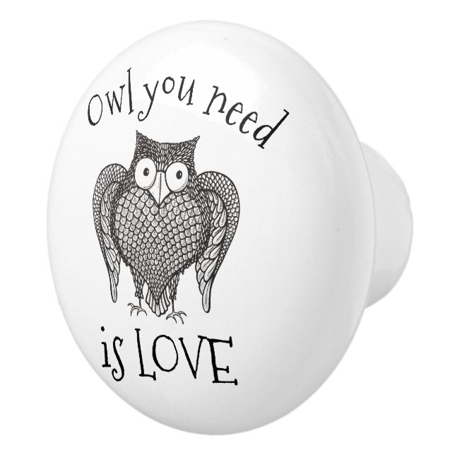 Owl you Need Ceramic Knob (Right)