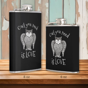 Owl you Need Hip Flask