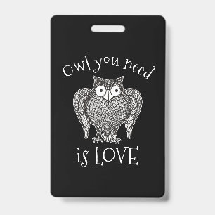 Owl you Need ID Badge
