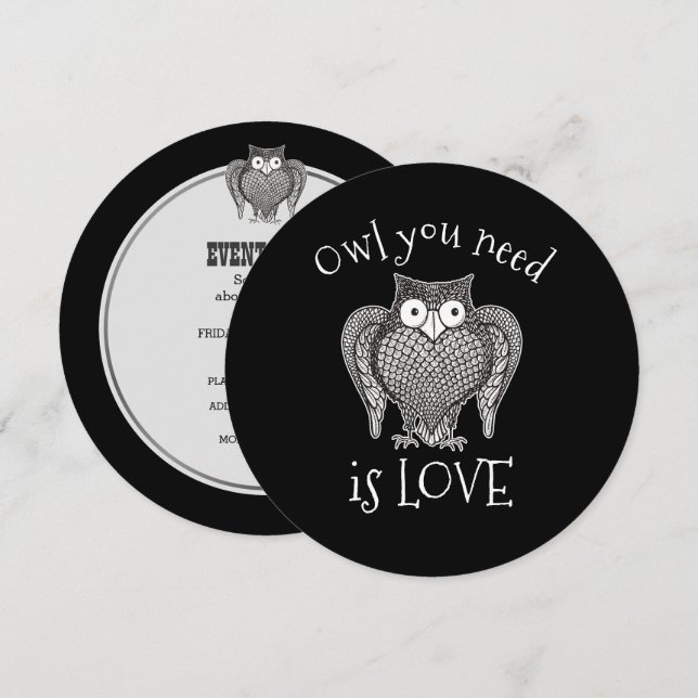 Owl you Need Invitation (Front/Back)