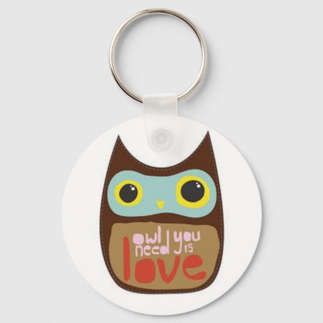 Owl you need is love keychain (Front)