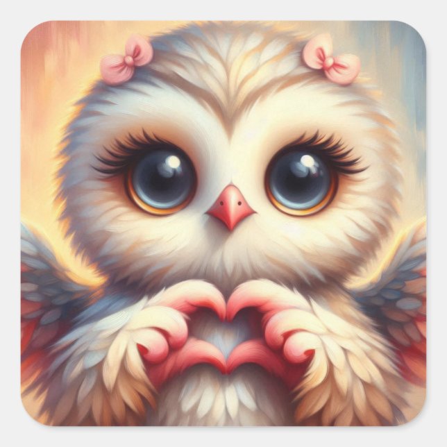 Owl You Need is Love Square Sticker (Front)
