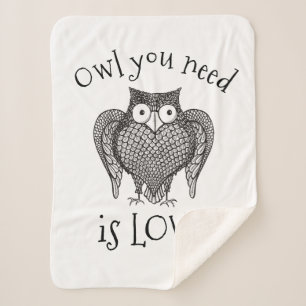 Owl you Need Sherpa Blanket