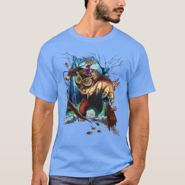 Owlbear Enigma: Where Wisdom Meets Ferocity  T-Shirt (Front)