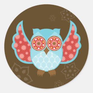 OwlBoheme Blu Stickers