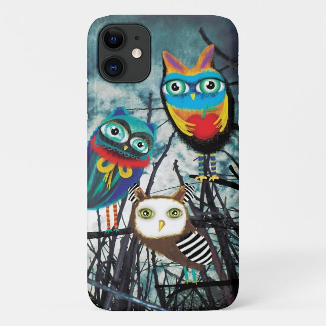 Owlies Owl Owly Owls Case-Mate iPhone Case (Back)