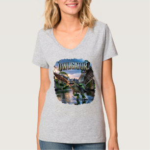 Owligator Photographic – Owl Alligator Funny Scary T-Shirt