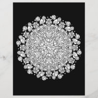 Owling at the Moon Halloween Mandala Colouring Pag