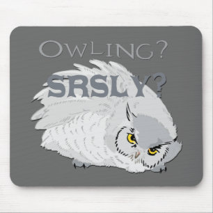 Owling Seriously Mouse Mat