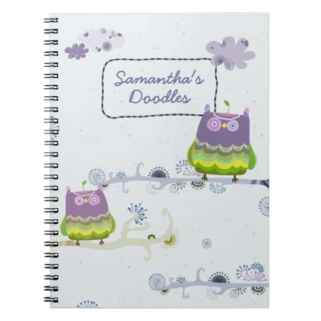 Owlish Doodles Notebook (Front)